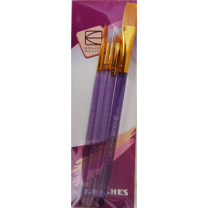 Набор кистей KOLOS Artist brushes 7013 синтетика круглая и плоская 5 шт
